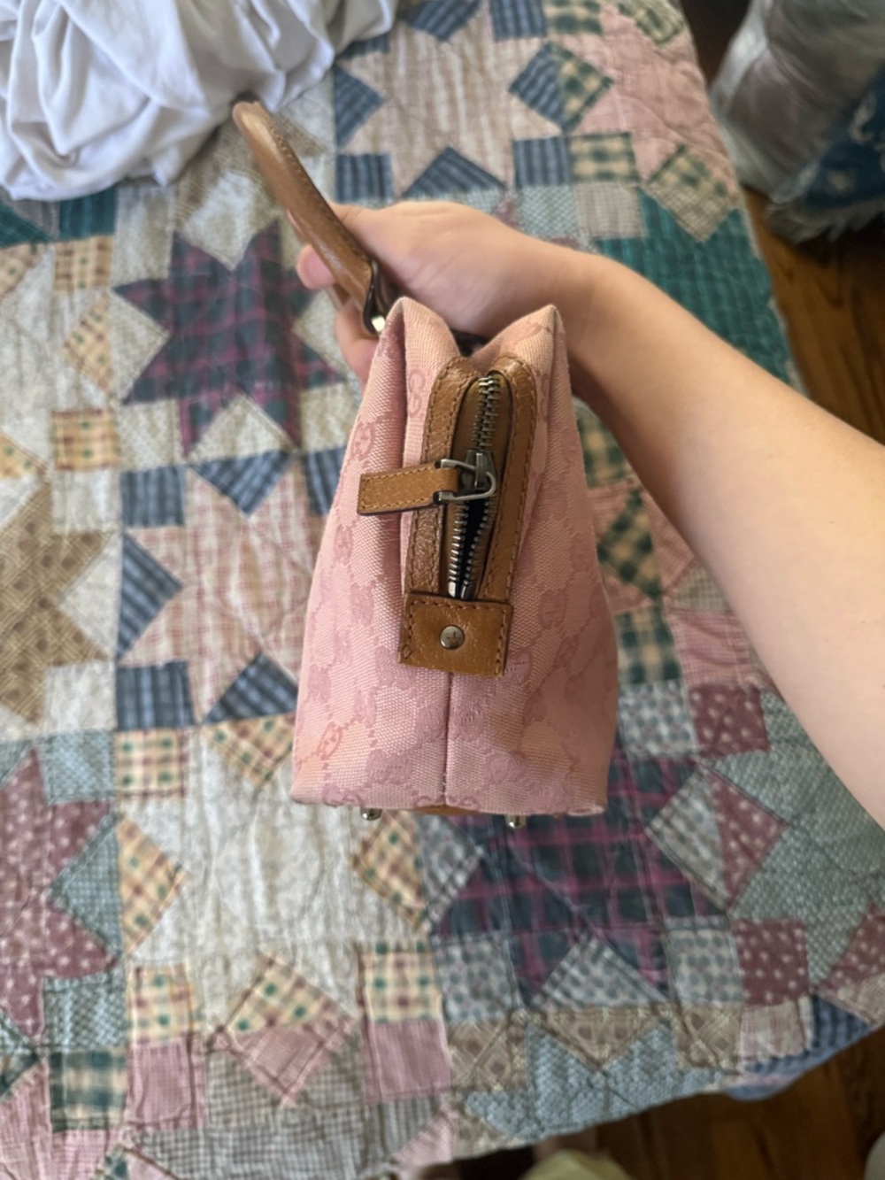 Gucci Pink and Brown Satchel - Picture 12 of 13